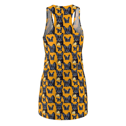 Frenchie Pawsitively Pawsome Peek-a-Boo Perfection Women's Racerback Dress