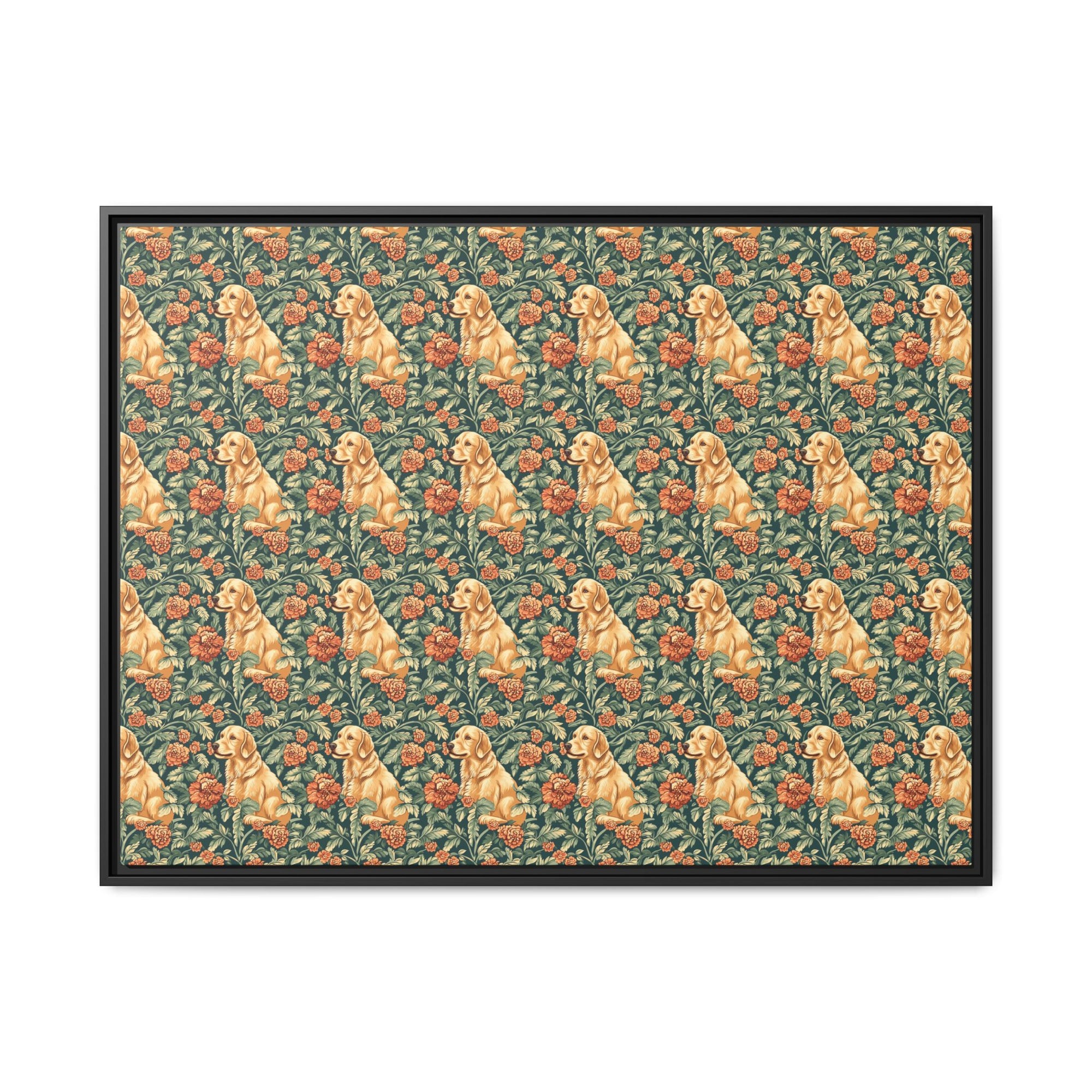 Blooming Goldie Glam Matte Canvas, Framed