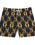 Majestic Hound Couture: German Shepherd LuxeBlend Men's Mid-Length Swim Shorts