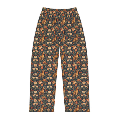 Dazzling Dachsund Blossoms & Foliage Women's Pajama Pants