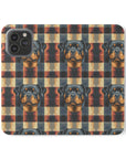 Pawsome Rottweiler Royalty Plaid Flip Cases