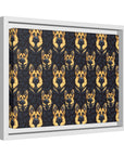 Majestic Hound Couture: German Shepherd LuxeBlend Matte Canvas, Framed