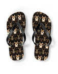 Nighttime Corgi Glow Stride Flip Flops