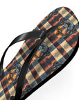 Pawsome Rottweiler Royalty Plaid Flip Flops