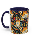 Corgi Rainbow Vine Dream Accent Coffee Mug