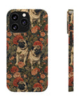 Blooming Pug Paradise Slim Phone Cases