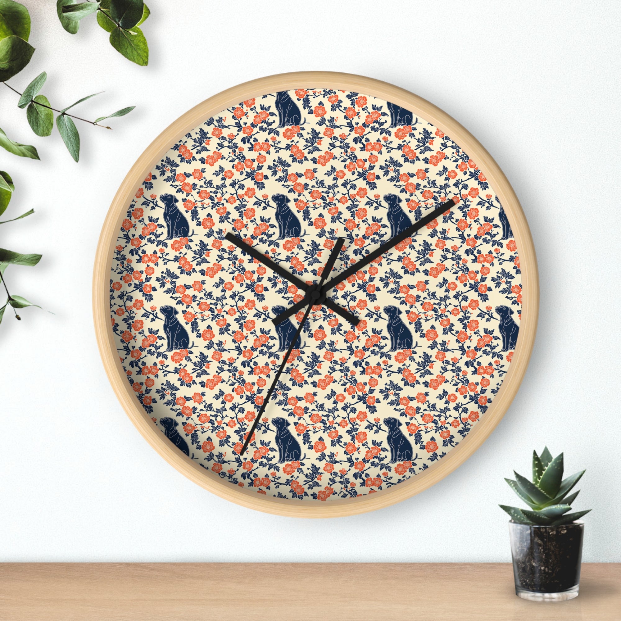 Bloomiful Lab Bouquet Wall Clock