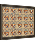 Bowtie Boxer Bliss Matte Canvas, Framed