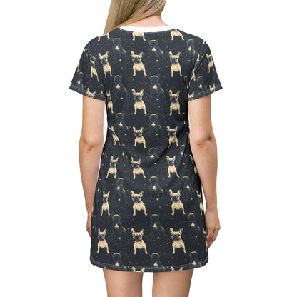 Frenchie Celestial Soar T-Shirt Dress