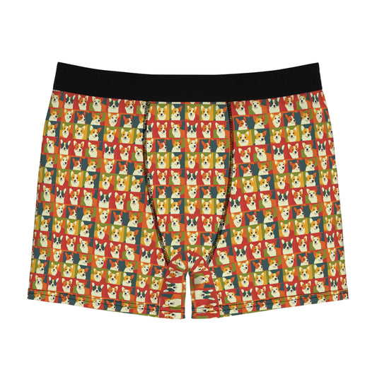 Corgi Chic Popart Pup Men's Boxer Briefs