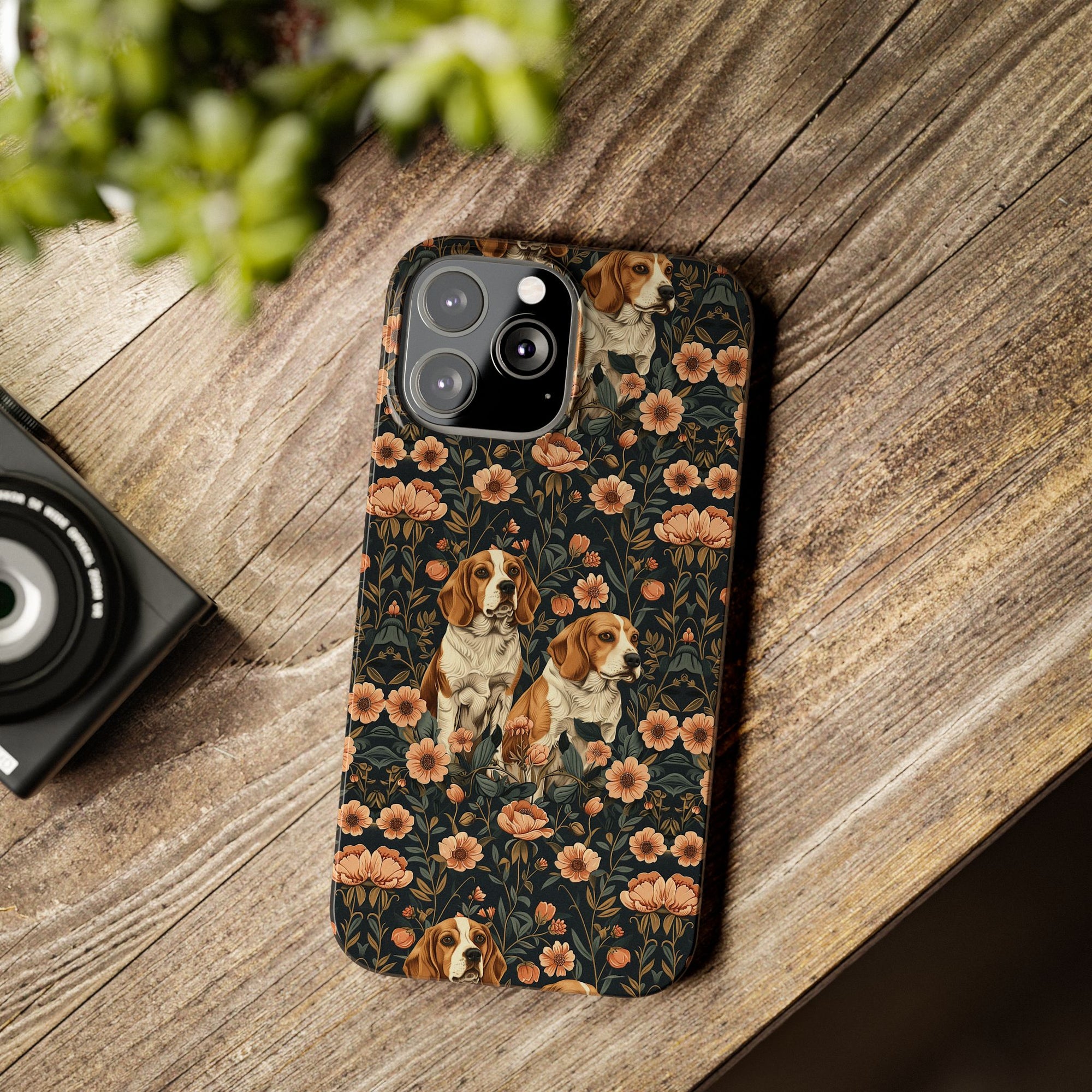 Beagle Blossom Bonanza Slim Phone Cases