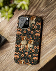 Beagle Blossom Bonanza Slim Phone Cases