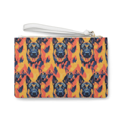 Impressionistic German Shepherds Clutch Bag