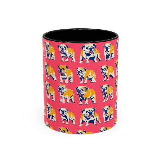 Bubblegum Glamour Bulldog Bouquet Accent Coffee Mug