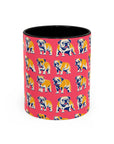 Bubblegum Glamour Bulldog Bouquet Accent Coffee Mug