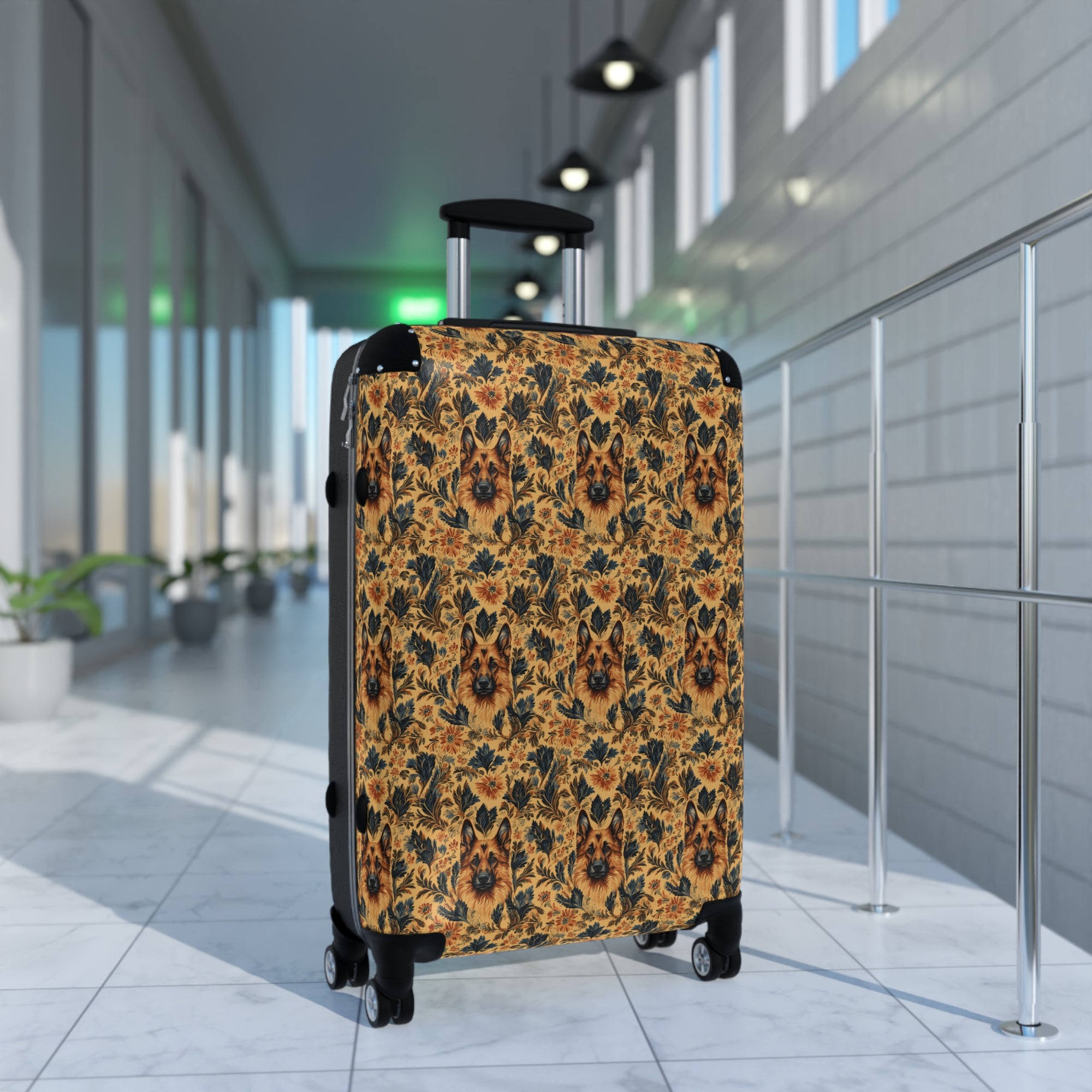 Autumnal German Shepherd Glamour Suitcase