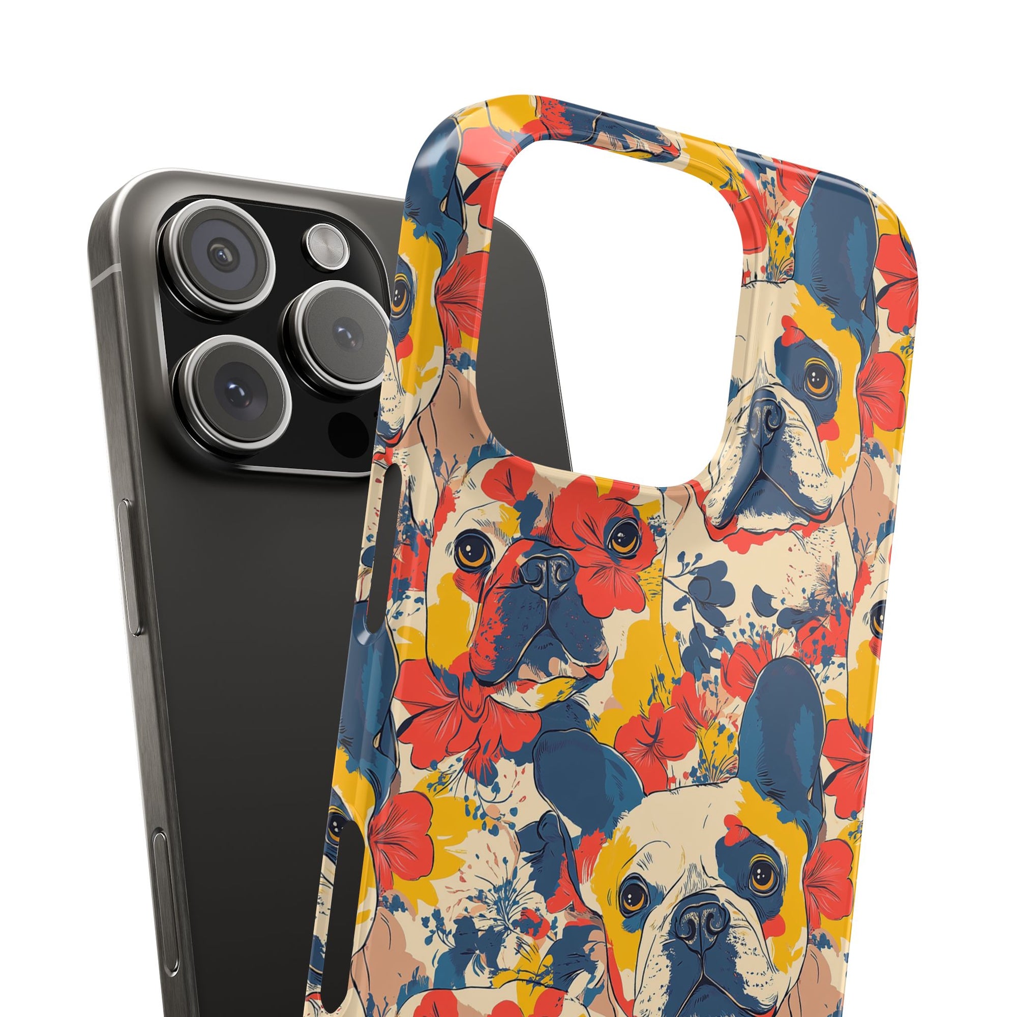 Bloom Pup Frenchietastic Splatter Slim Phone Cases