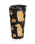 Golden Paws Floral Frenchie Stainless Steel Travel Mug