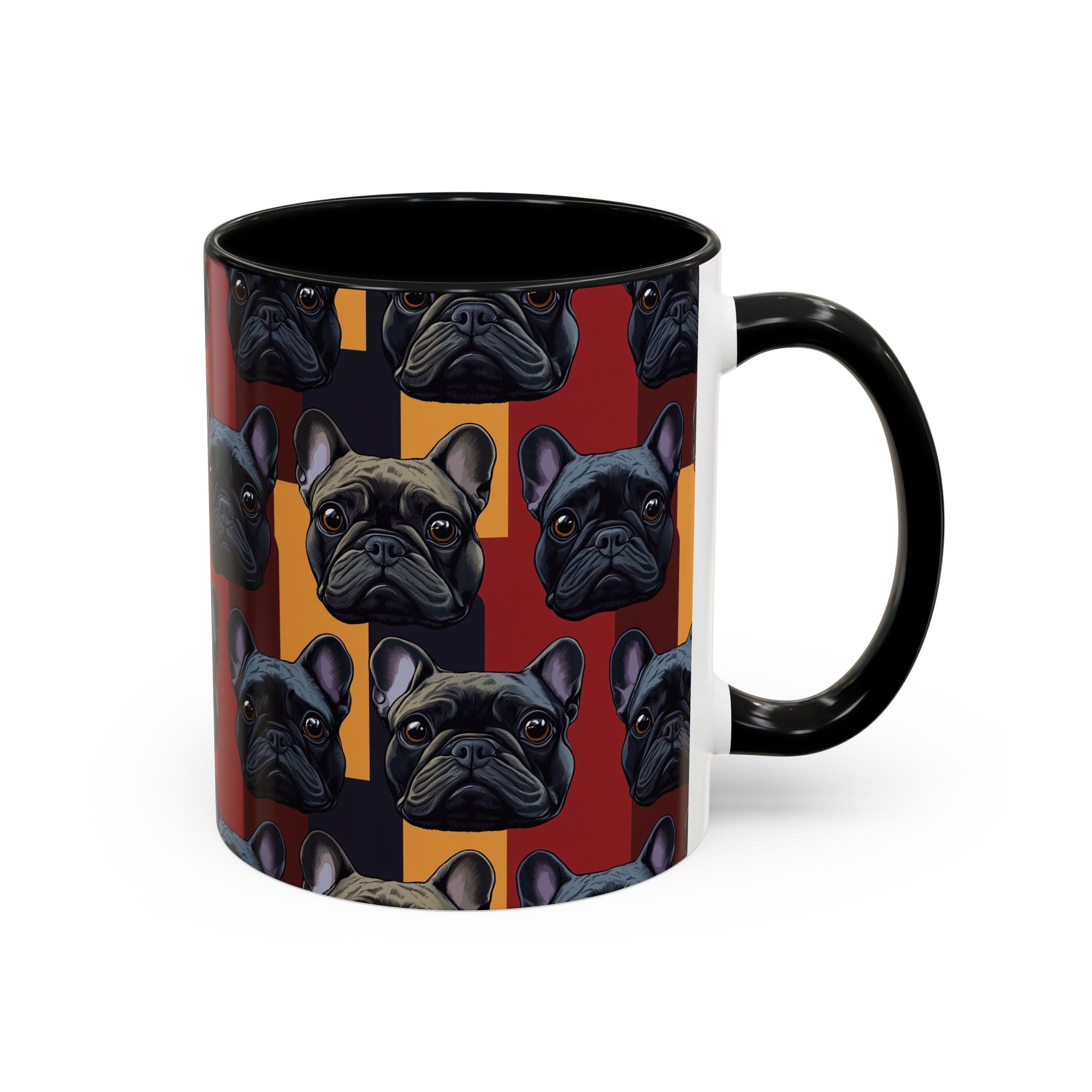 Chic Canine Checkmate - Frenchie Edition Accent Coffee Mug