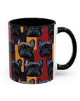 Chic Canine Checkmate - Frenchie Edition Accent Coffee Mug