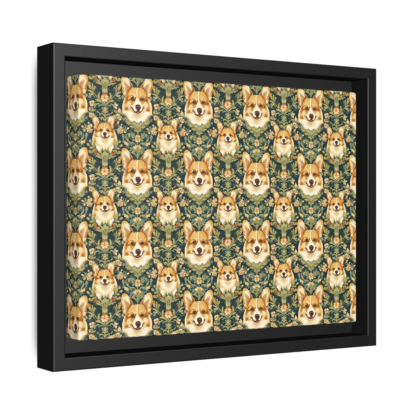 Corgi Charmz Matte Canvas, Framed