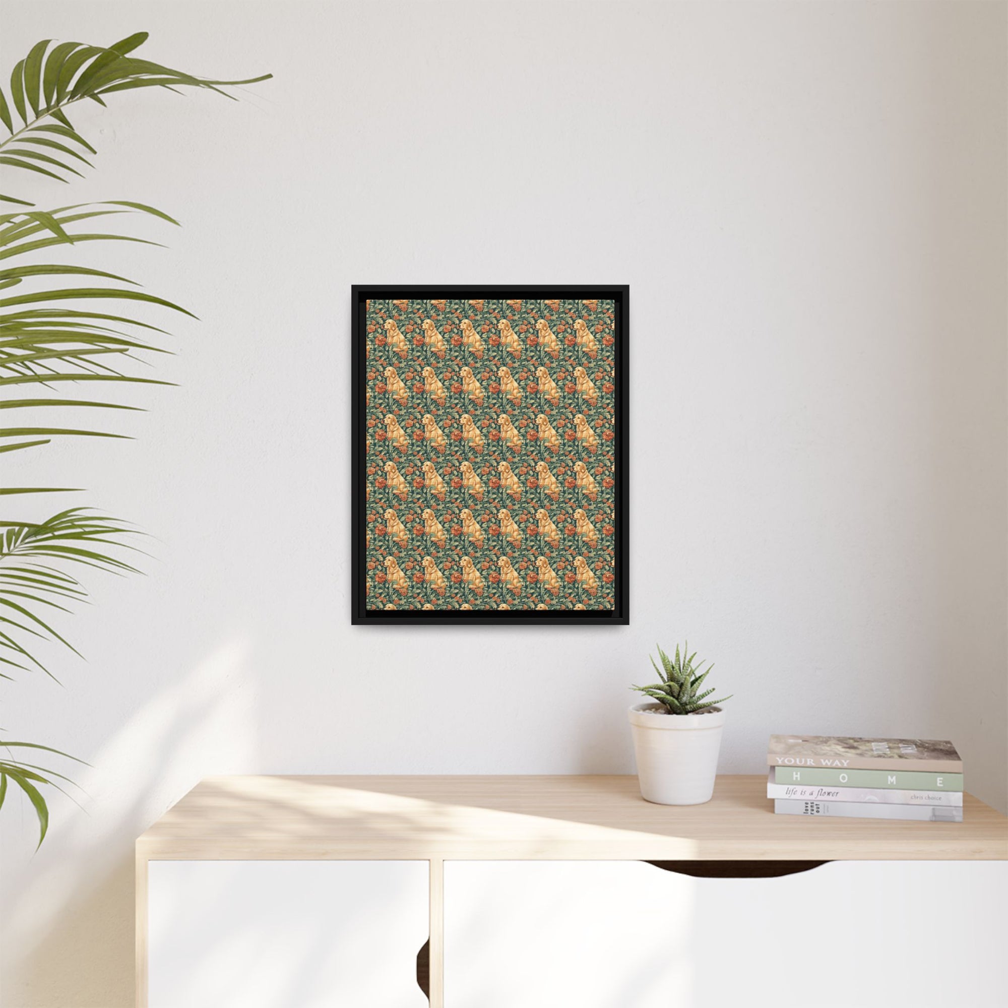 Blooming Goldie Glam Matte Canvas, Framed