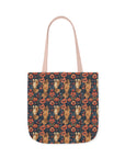 Floral Pawsome Dachsund Delight Canvas Tote Bag