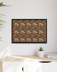 Blooming Pug Paradise Matte Canvas, Framed