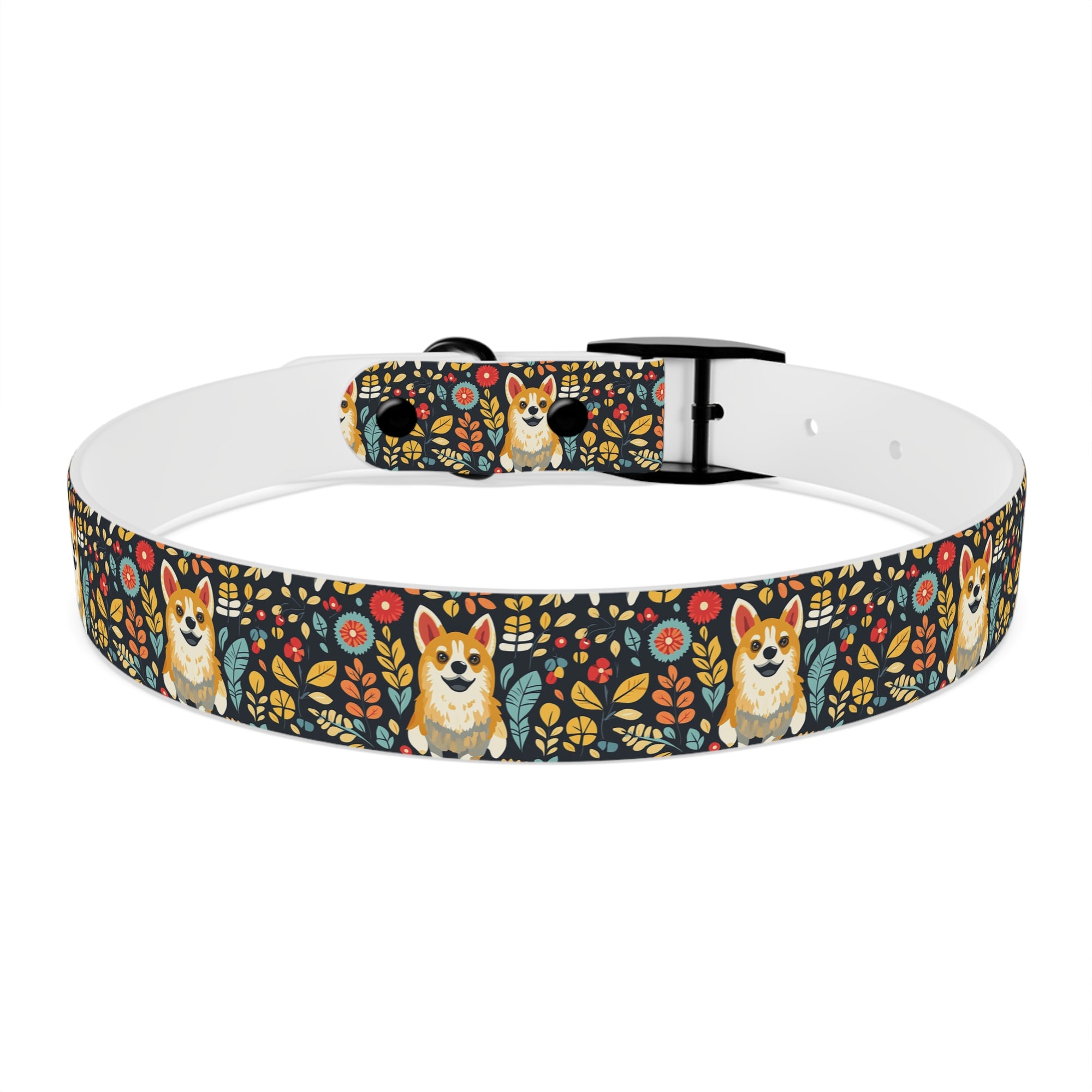 Corgi Rainbow Vine Dream Dog Collar