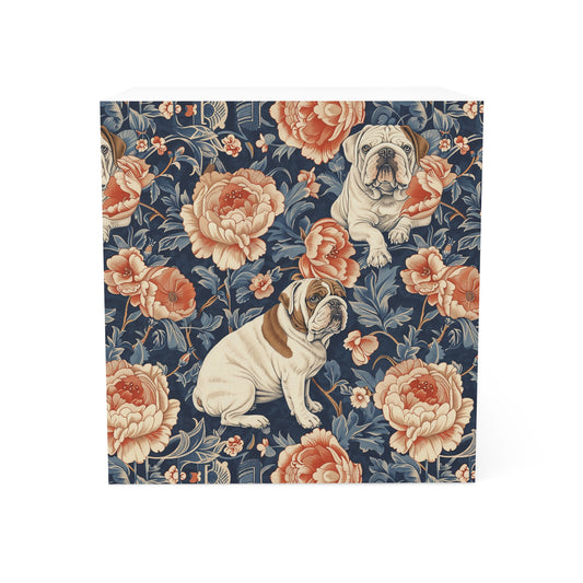 Blooming Bulldog Beauty Note Cube