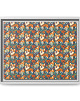 Corgi Carnival Couture Matte Canvas, Framed