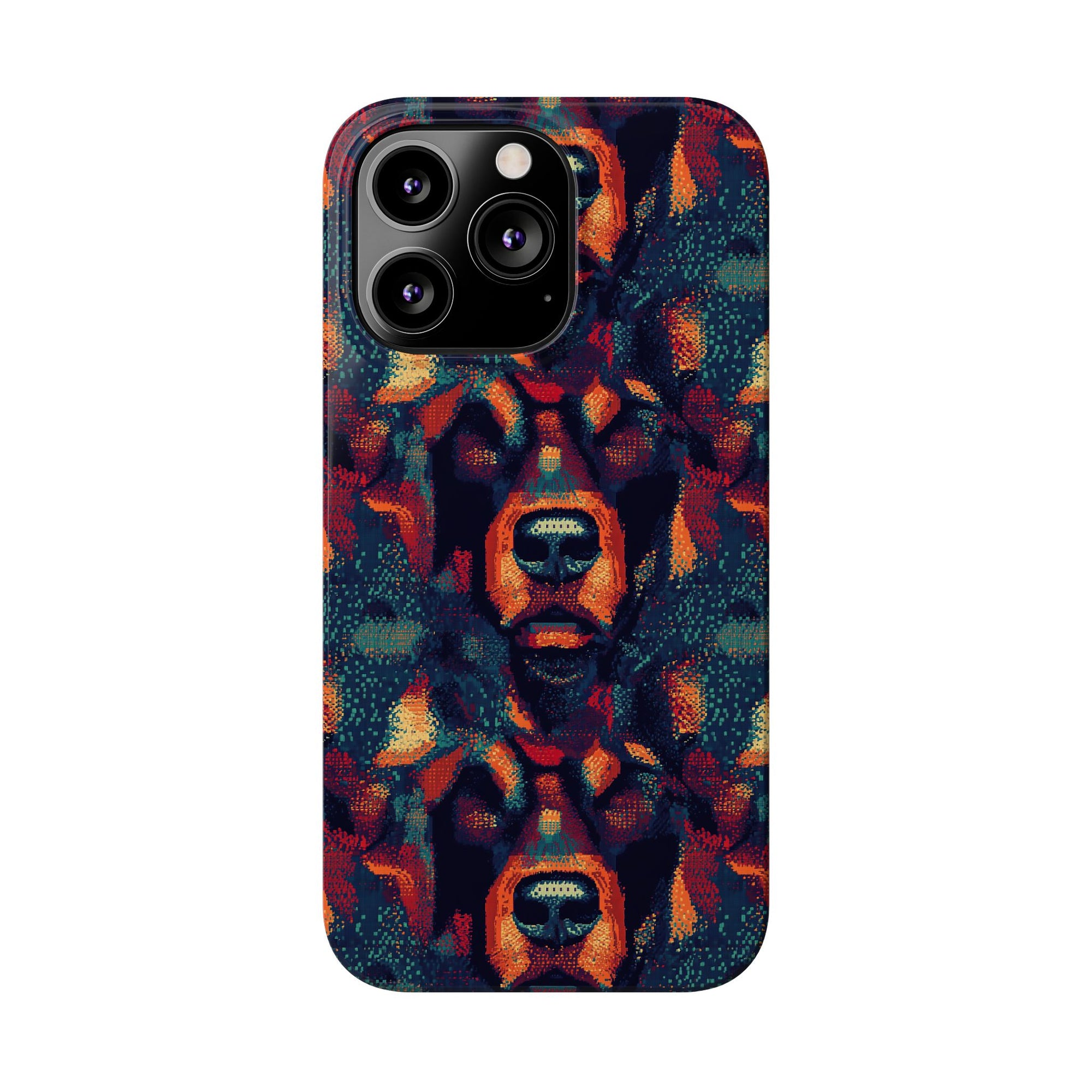 Rustic Rottie Charm Slim Phone Cases