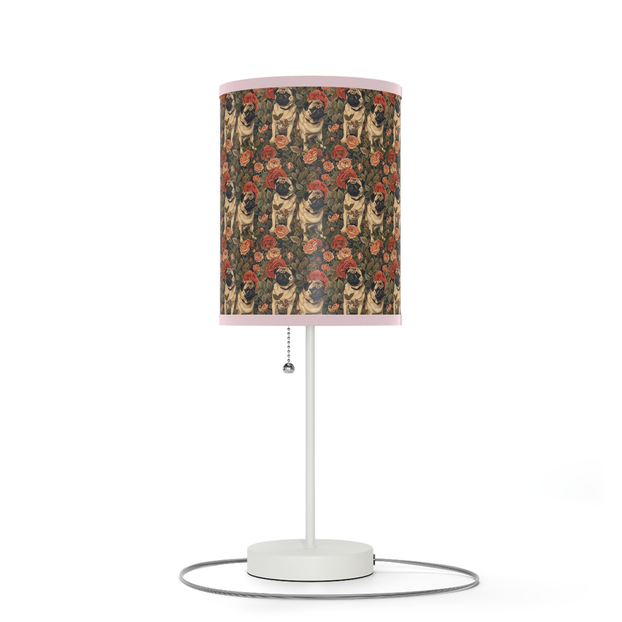 Blooming Pug Paradise Lamp on a Stand