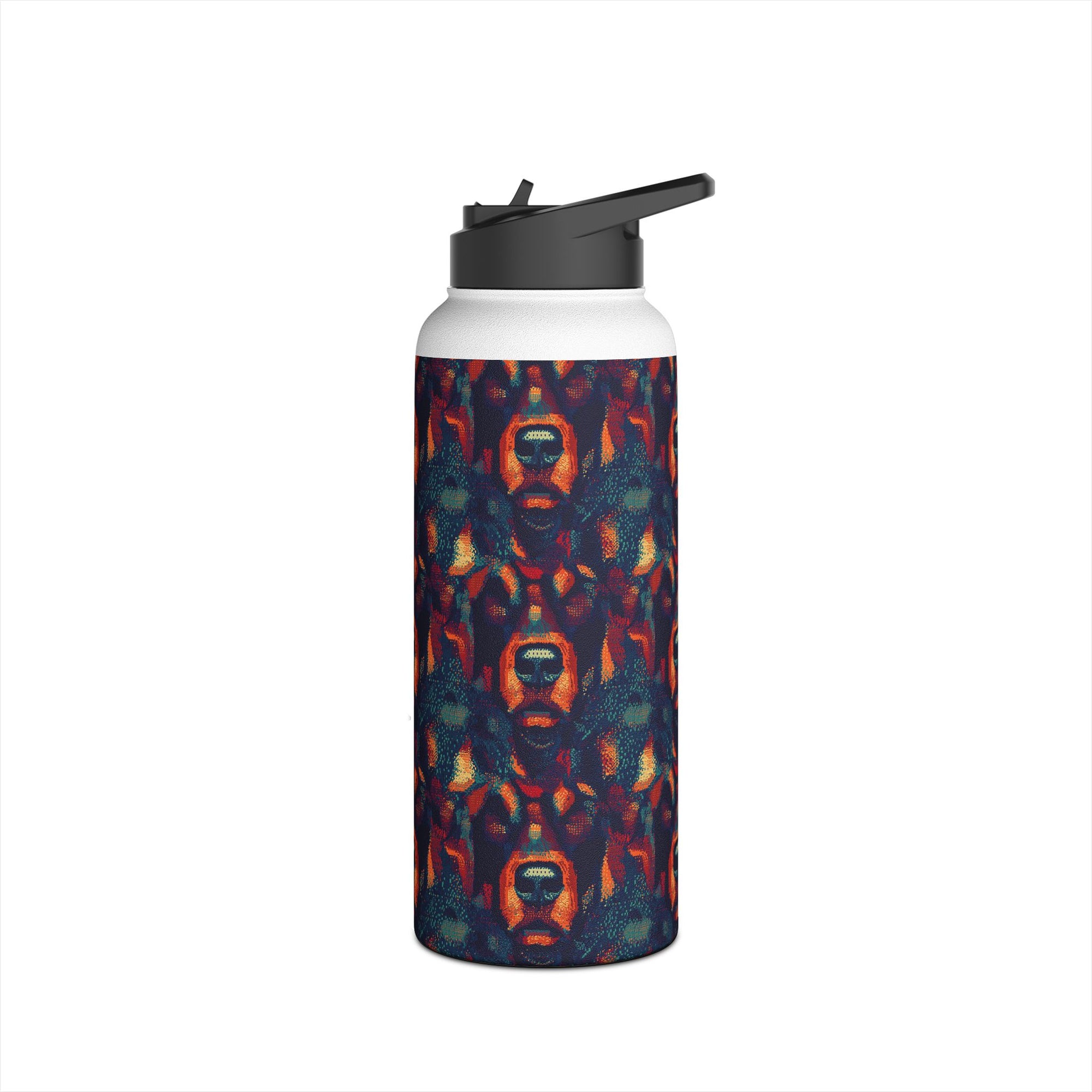 Rustic Rottie Charm Stainless Steel Water Bottle