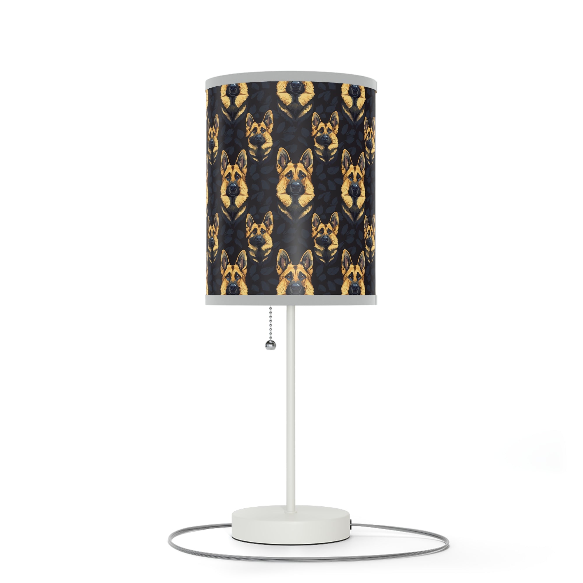 Majestic Hound Couture: German Shepherd LuxeBlend Lamp on a Stand