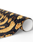 Golden Paws Floral Frenchie Wrapping Paper