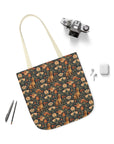 Dazzling Dachsund Blossoms & Foliage Canvas Tote Bag