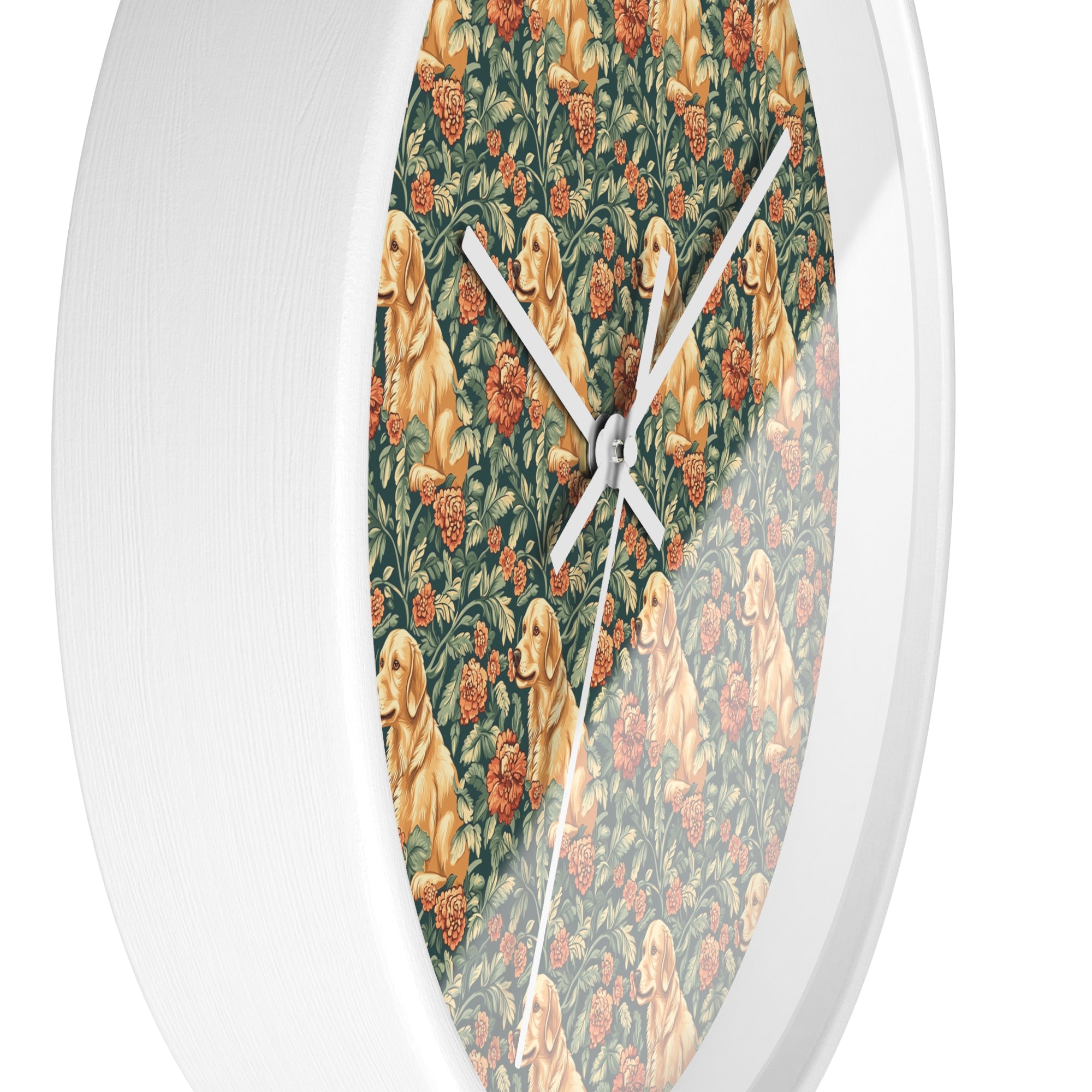 Blooming Goldie Glam Wall Clock