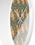 Blooming Goldie Glam Wall Clock