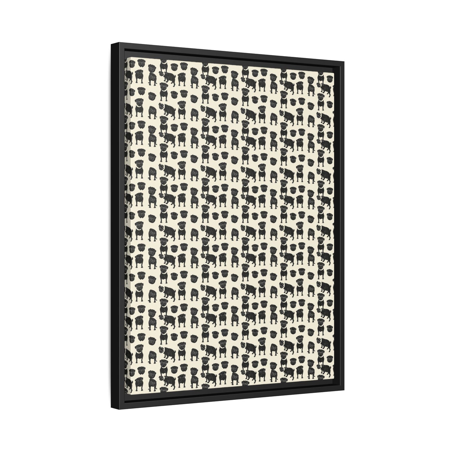 Puggie Pout Perfection Matte Canvas, Framed