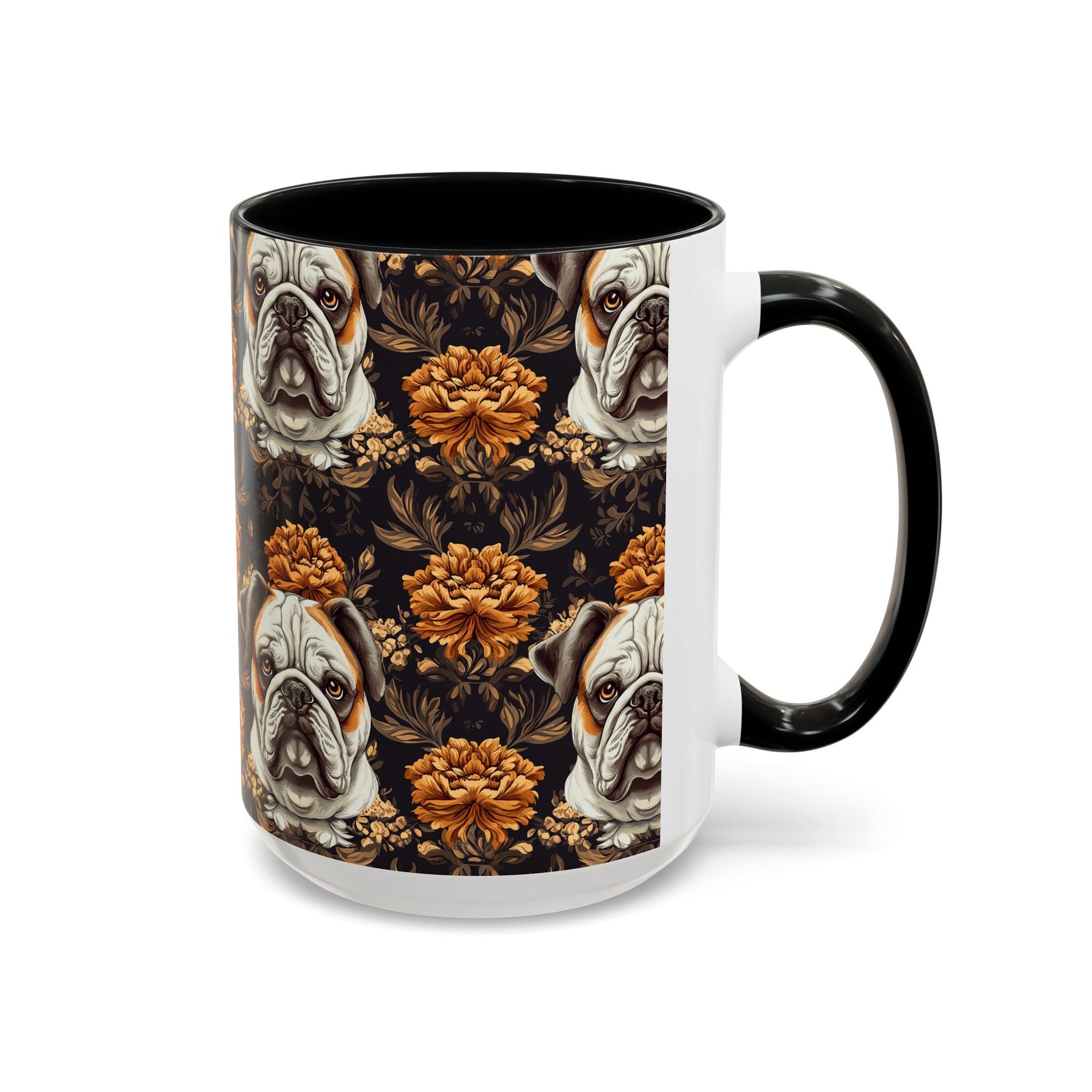 Bloomingly Bulldogistic Bouquet Accent Coffee Mug