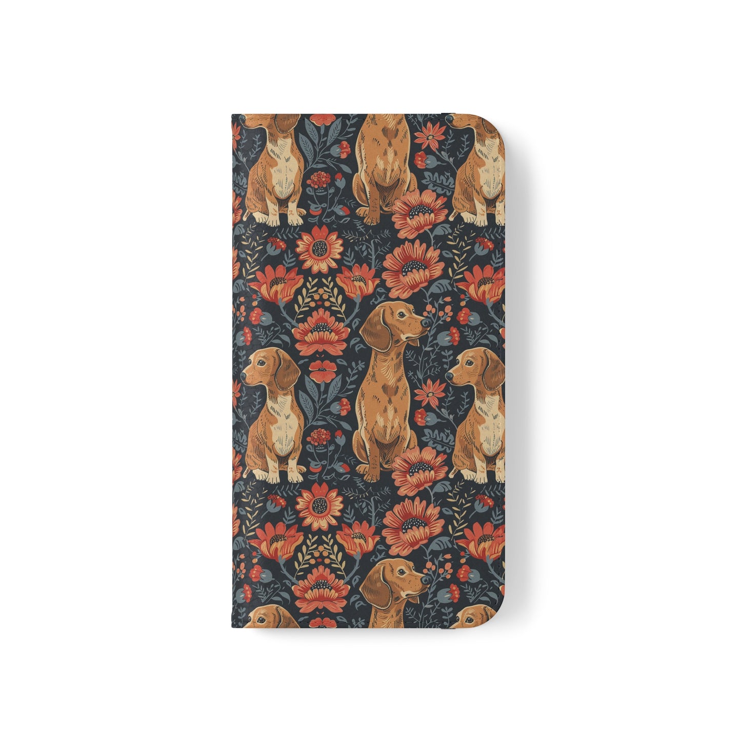 Floral Pawsome Dachsund Delight Flip Cases