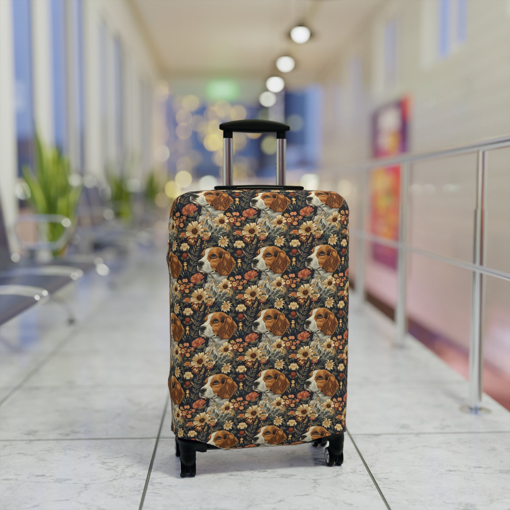 Beagle Blossoms Luggage Cover