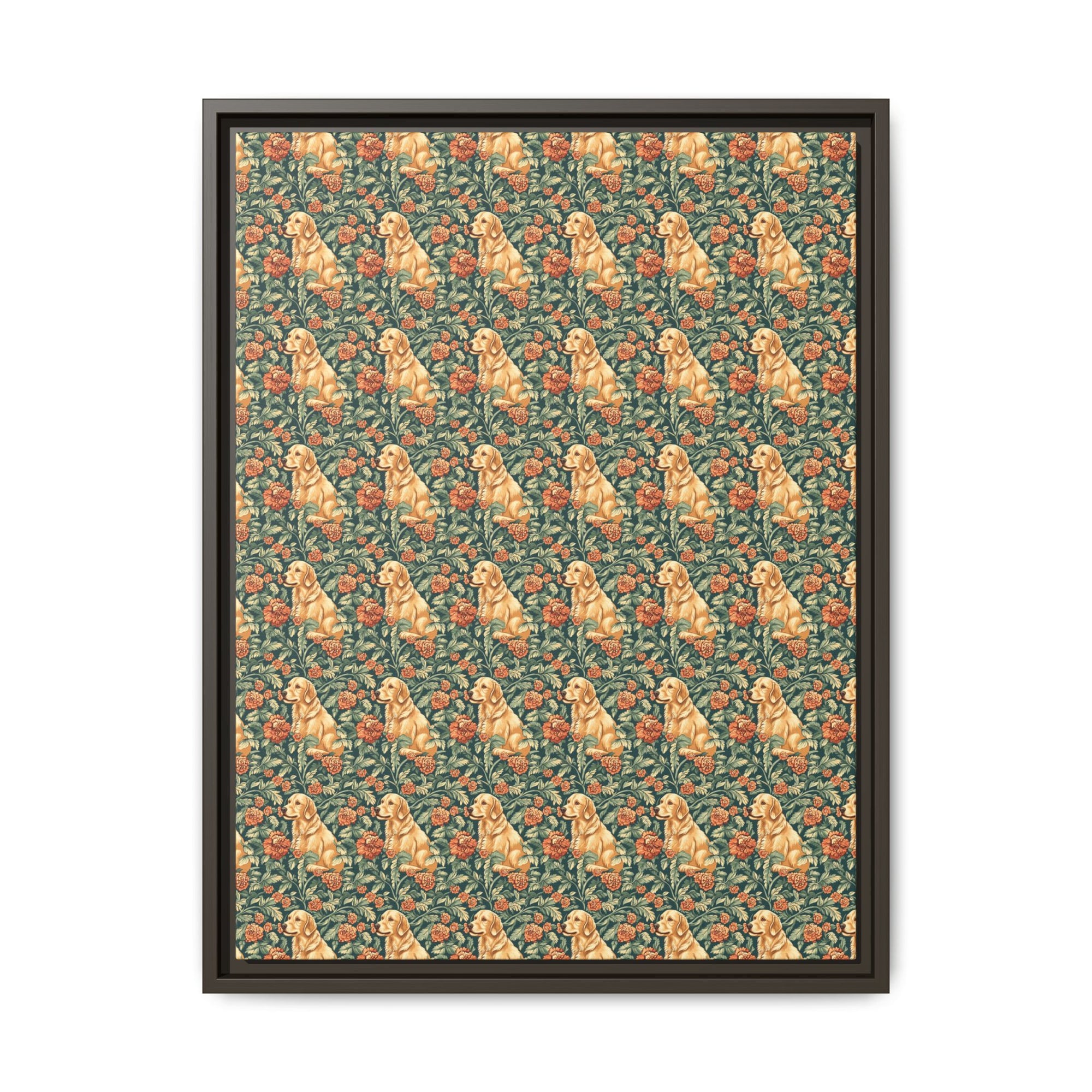 Blooming Goldie Glam Matte Canvas, Framed