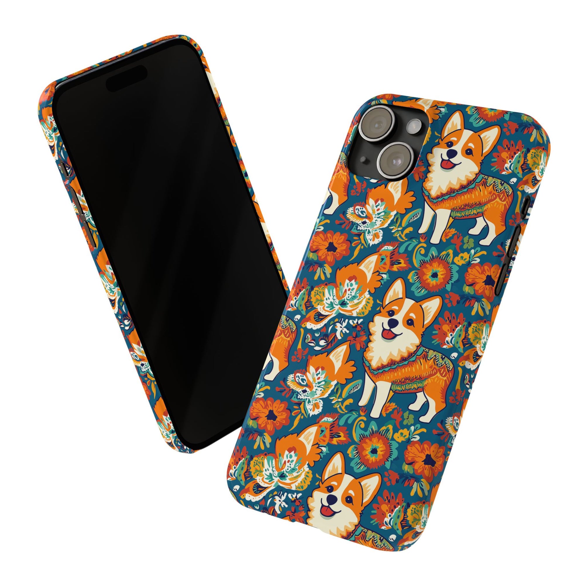 Corgi Carnival Couture Slim Phone Cases