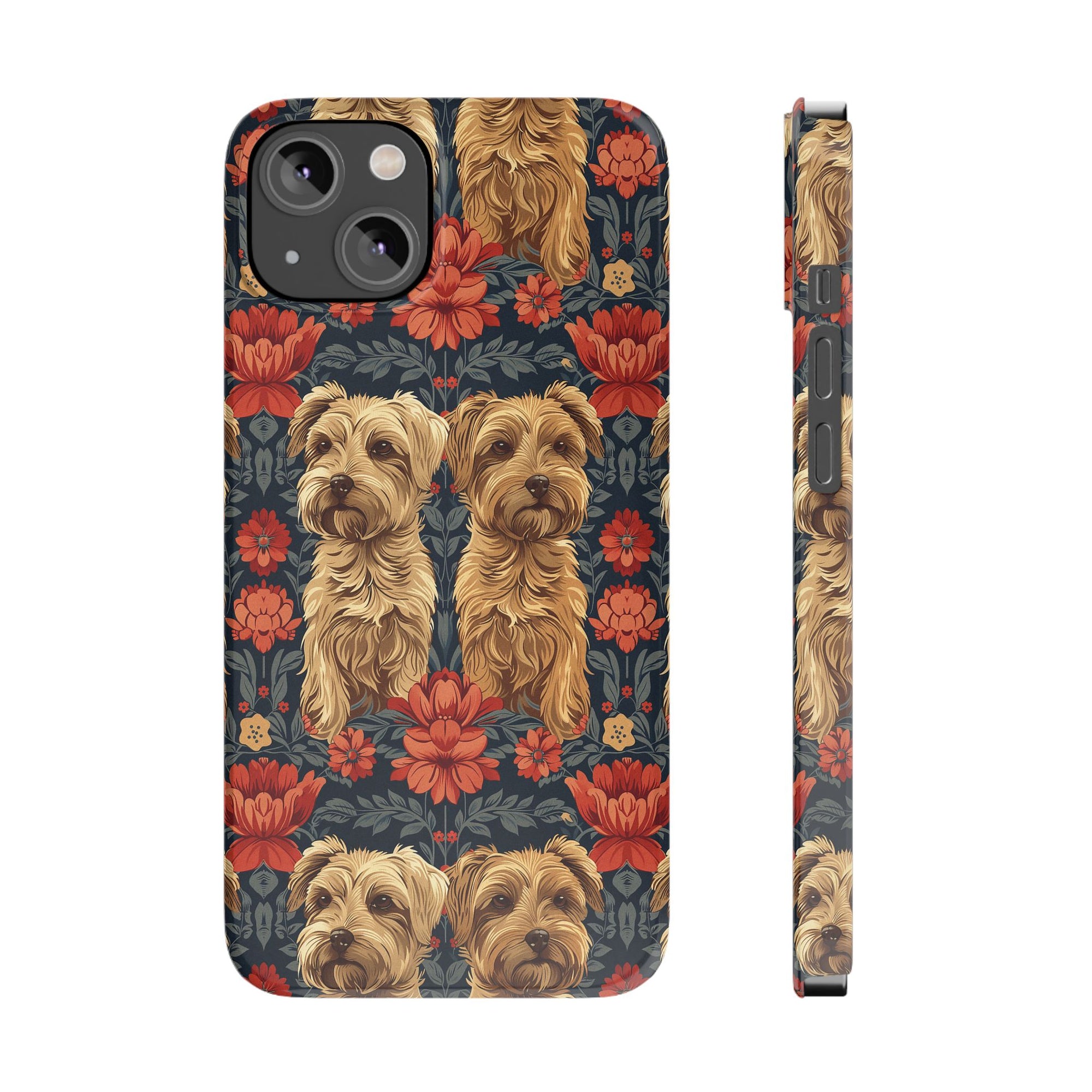 Yorkie Charm Twins Slim Phone Cases