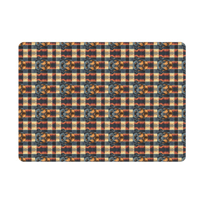 Pawsome Rottweiler Royalty Plaid Postcards