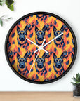 Impressionistic German Shepherds Wall Clock