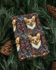 Floofy Corgi Blossom Blast Gift Wrap Papers