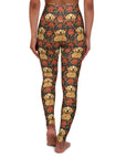 Golden Pawsatronic Tapestry High Waisted Yoga Leggings